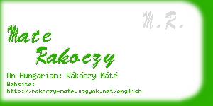 mate rakoczy business card